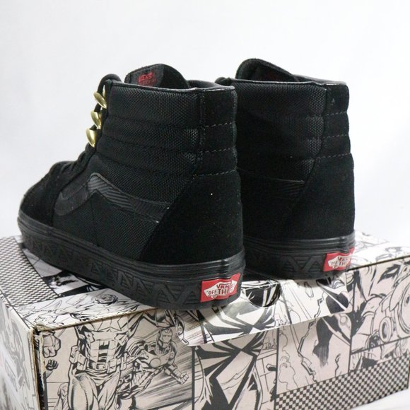 VANS X MARVEL Black Panther Sk8 Hi Limited Edition Sz 8.5 US Men - Picture 5 of 12